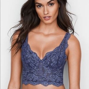 Victoria’s Secret Lace Hook-and-eye Long Line Bra sz 32C